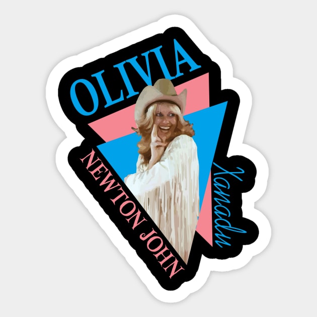 OLIVIA FANS ART 80'S Sticker by dawnttee